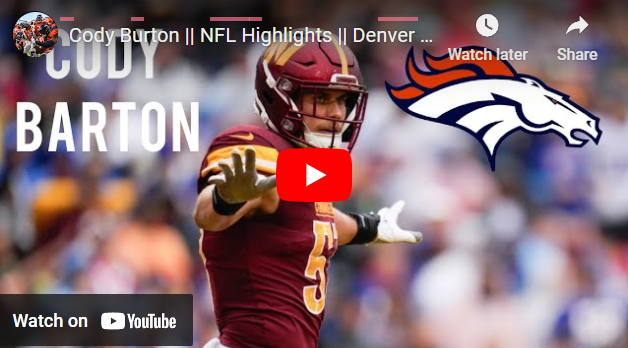 Check out these highlights of new Broncos LB Cody Barton