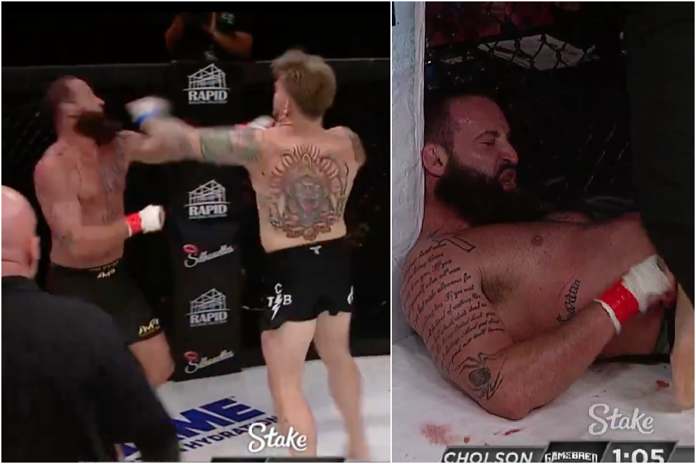 Video: UFC alum Chase Sherman folds Alex Nicholson with violent KO at Gamebred Bareknuckle MMA