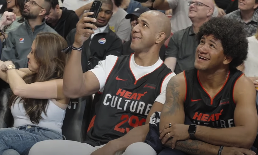 UFC 299 ‘Embedded,’ No. 4: Gilbert Burns feels the Heat courtside (‘Nick, were you rolling on that rehearsal?’)