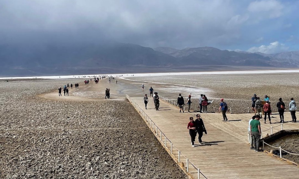 Lake in Death Valley makes temporary move two miles north; ‘amazing’