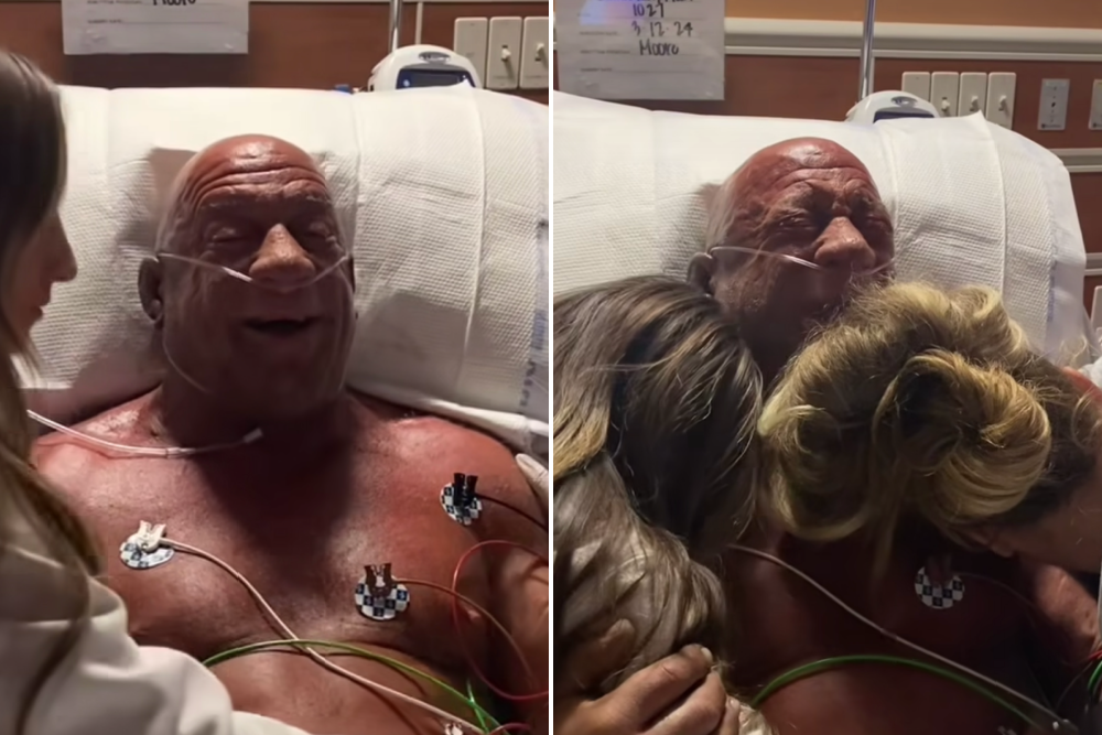 ‘I’m the happiest man in the world’: UFC Hall of Famer Mark Coleman alert, embraces daughters at hospital