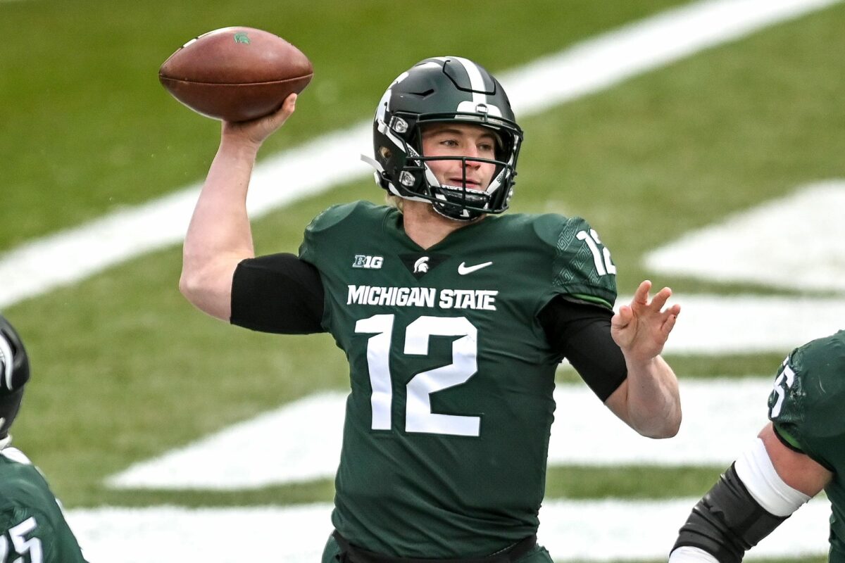 LOOK: QB Rocky Lombardi throwing passes at Michigan State football Pro Day