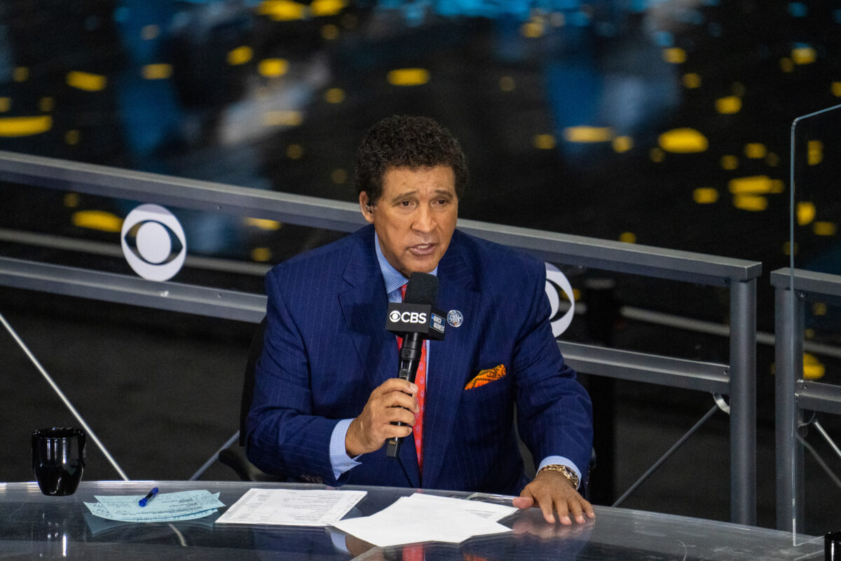 The CBS Selection Sunday broadcast sent heartfelt well wishes to an absent Greg Gumbel