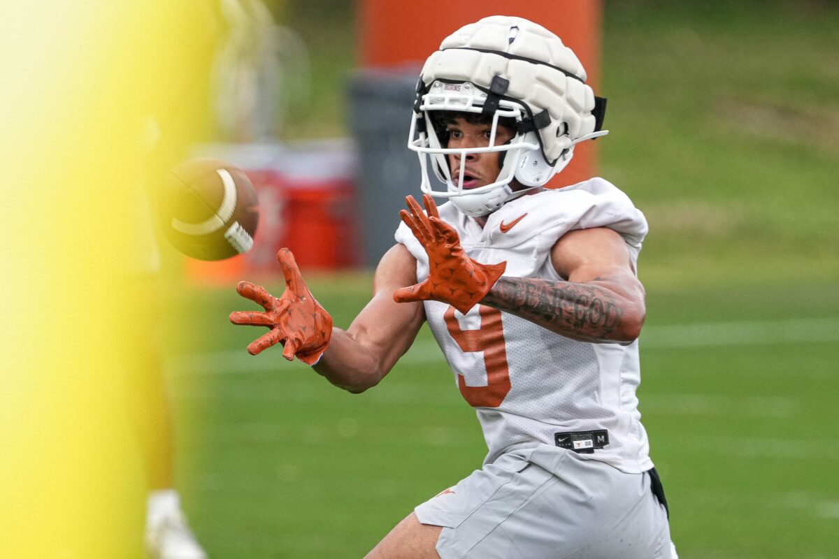 Texas WR DeAndre Moore’s progress worth monitoring in spring football