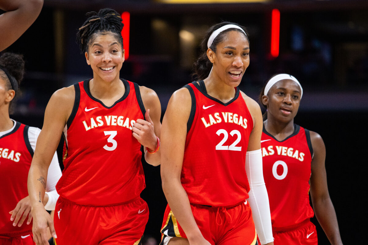 Candace Parker hilariously called Aces teammate A’Ja Wilson on Facetime to celebrate Tennessee right before South Carolina’s epic buzzer-beater