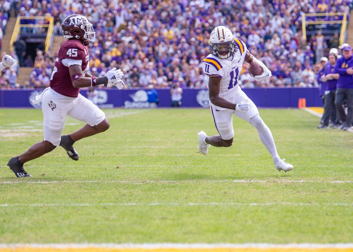 2024 NFL Scouting Combine: Steelers meet with LSU WR Brian Thomas Jr.