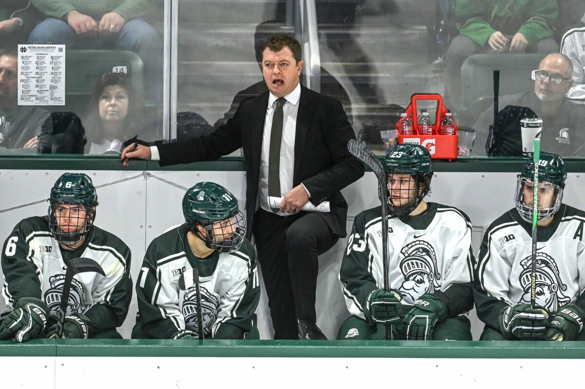 Michigan State hockey coach Adam Nightingale gets contract extension