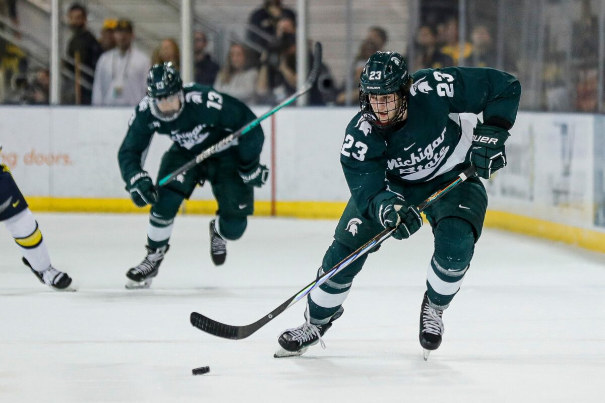 WATCH: Reed Lebster’s game winning goal to clinch Big Ten title for MSU