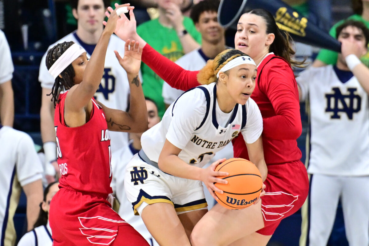 Notre Dame clinches ACC Tournament double-bye with win vs. Louisville