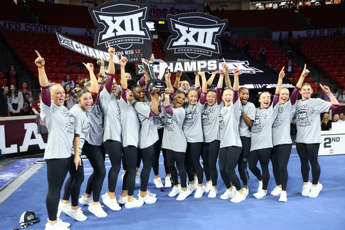 Best photos from Oklahoma Women’s Gymnastics historic Big 12 championship win