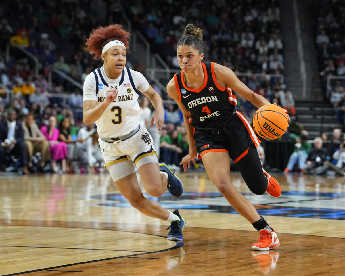 Notre Dame’s season ends after falling to Oregon State in Sweet 16