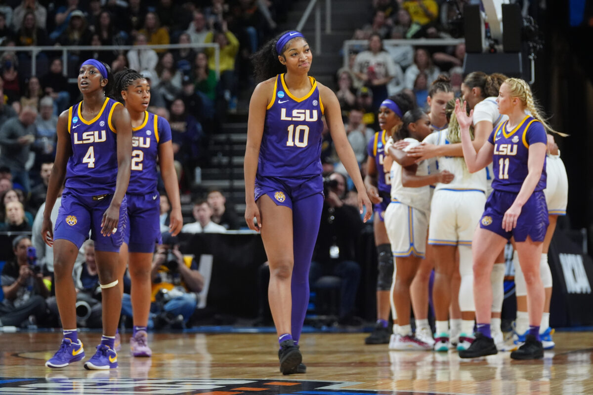 Why Angel Reese seemingly cursed at the UCLA bench after fouling out of LSU’s Sweet 16 win
