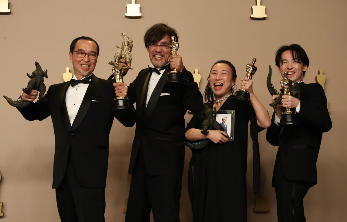 The Godzilla Minus One team brought baby Godzillas to the Oscars and it’s totally awesome