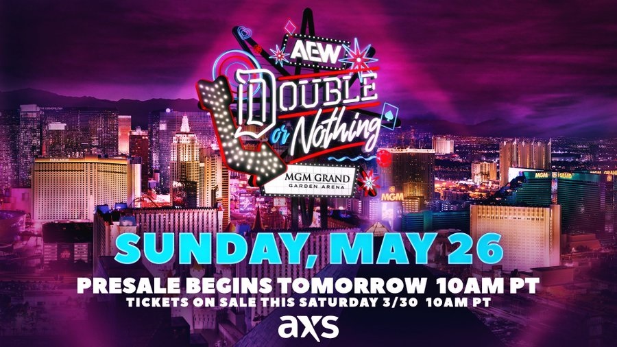 AEW Double or Nothing returning to Las Vegas’ MGM Grand Garden Arena May 26