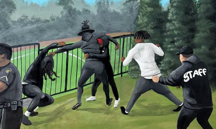 Charlotte artist’s painting of Cam Newton brawl goes viral