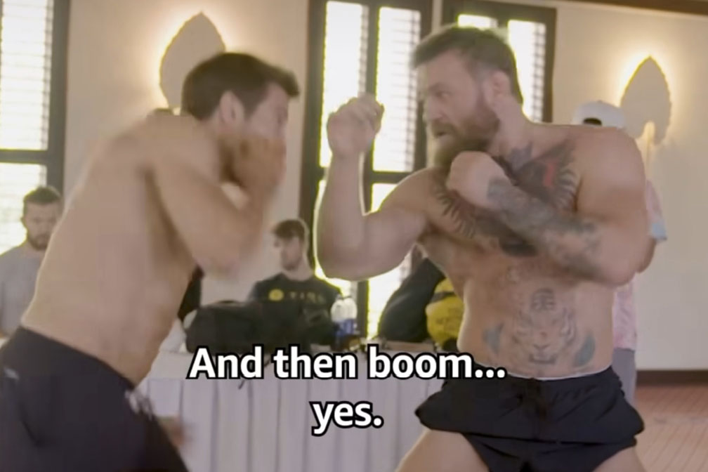 Video: Take a look at Jake Gyllenhaal and Conor McGregor rehearsing their ‘Road House’ fight scene
