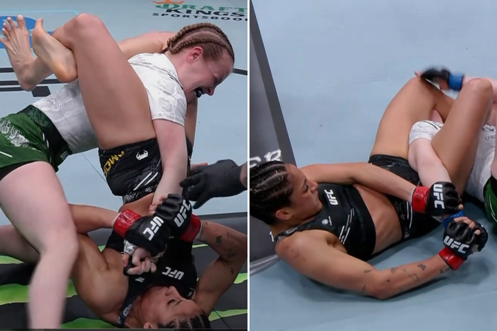 UFC Fight Night 239 video: Jaqueline Amorim overcomes referee-induced confusion to tap Cory McKenna