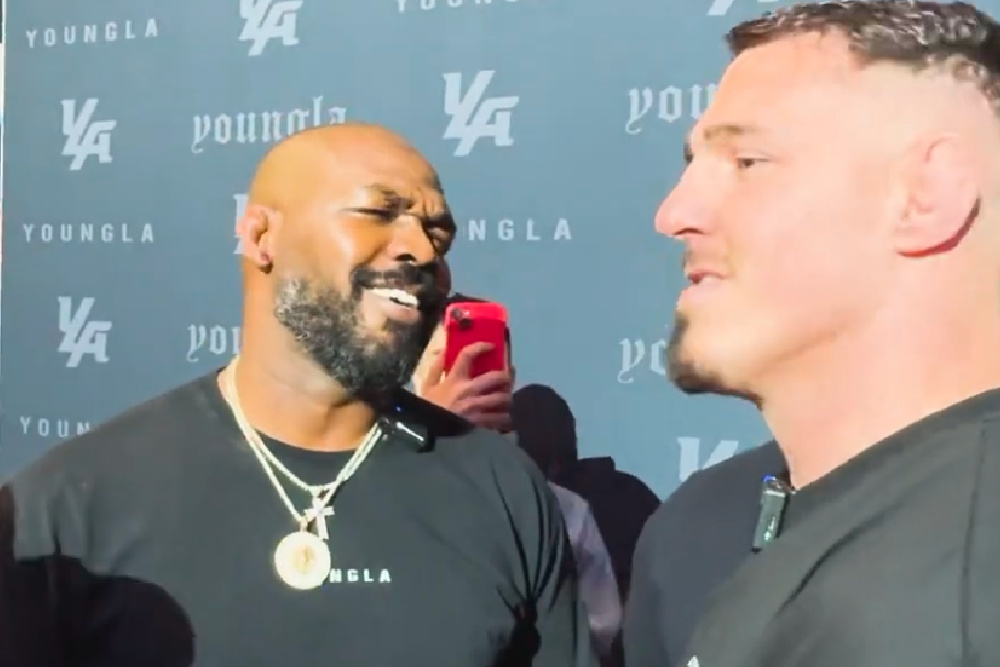 ‘I would love to have the honor’: Tom Aspinall surprises Jon Jones at Arnold’s Sports Festival