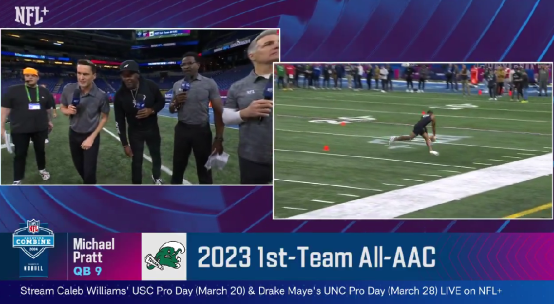Jerry Rice provided very specific commentary for his son Brenden during a 2024 NFL combine drill