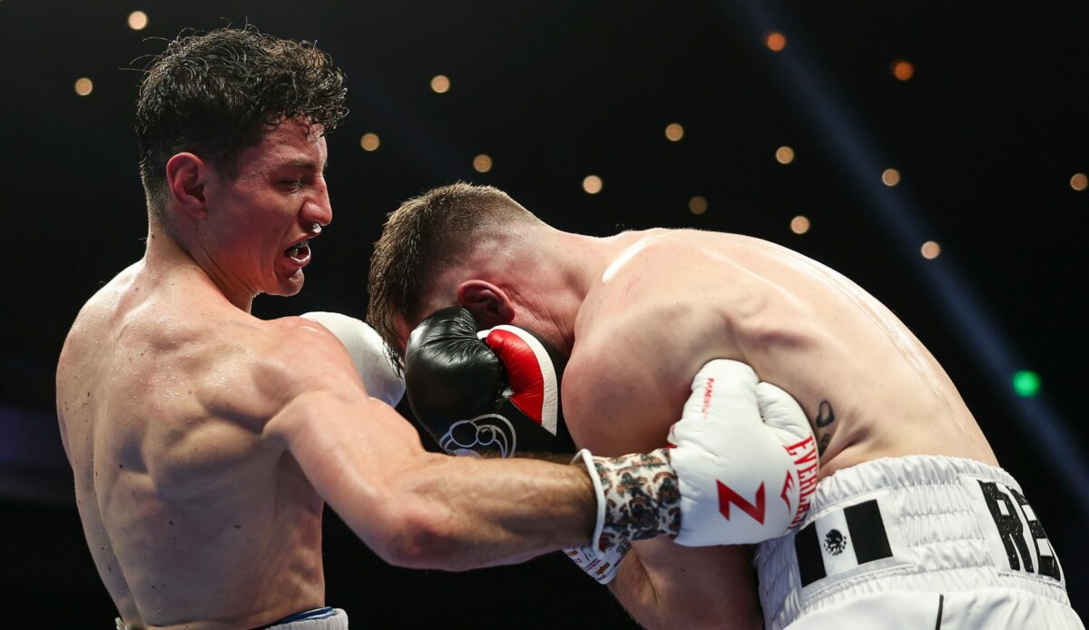 William Zepeda mauls Maxi Hughes, stopping the Briton after four rounds
