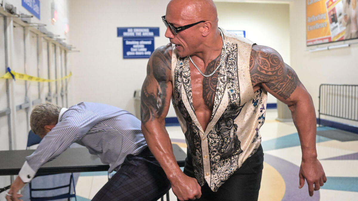 Watch: The Rock kept beating down Cody Rhodes (and cursing) even after Raw was off the air