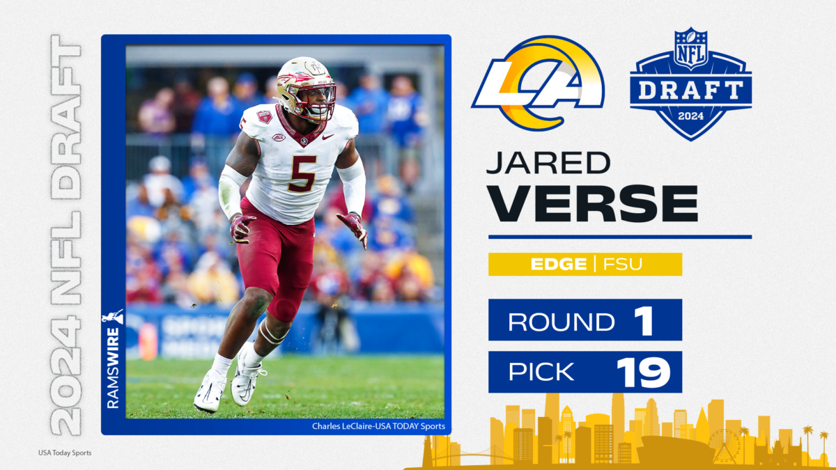 Rams select Florida State OLB Jared Verse with 19th overall pick in 2024 NFL draft