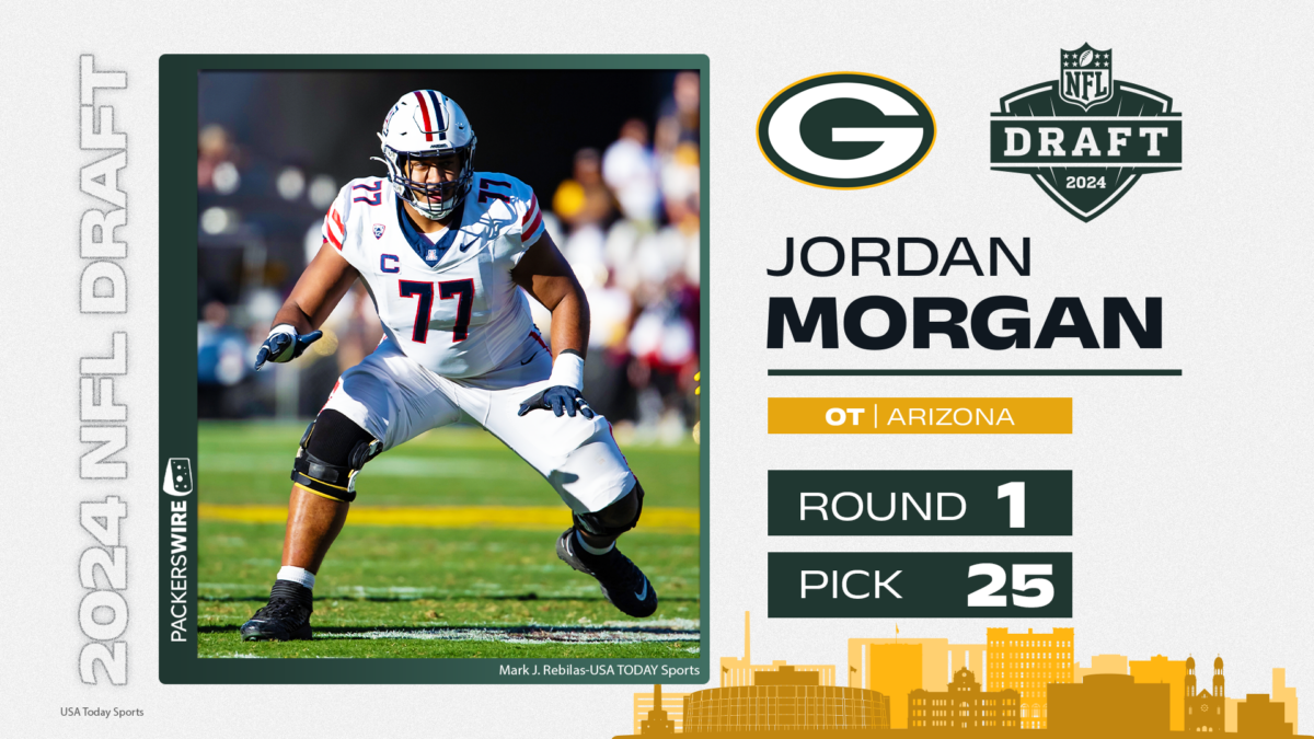 Packers select Arizona OL Jordan Morgan at No. 25 overall in 2024 NFL draft