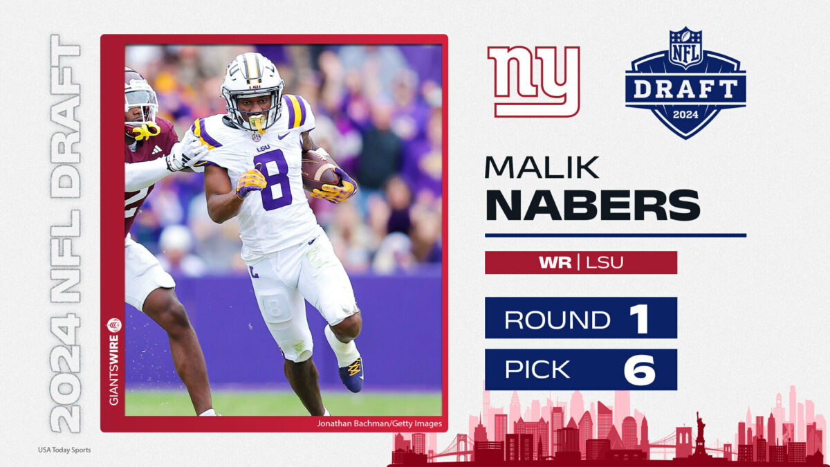 LSU WR Malik Nabers goes 6th to New York Giants in 2024 NFL draft