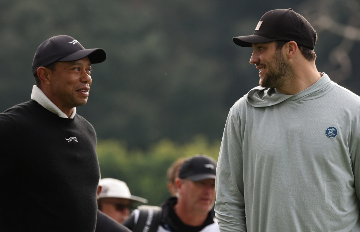 Josh Allen gushes about golfing with Tiger Woods (video)