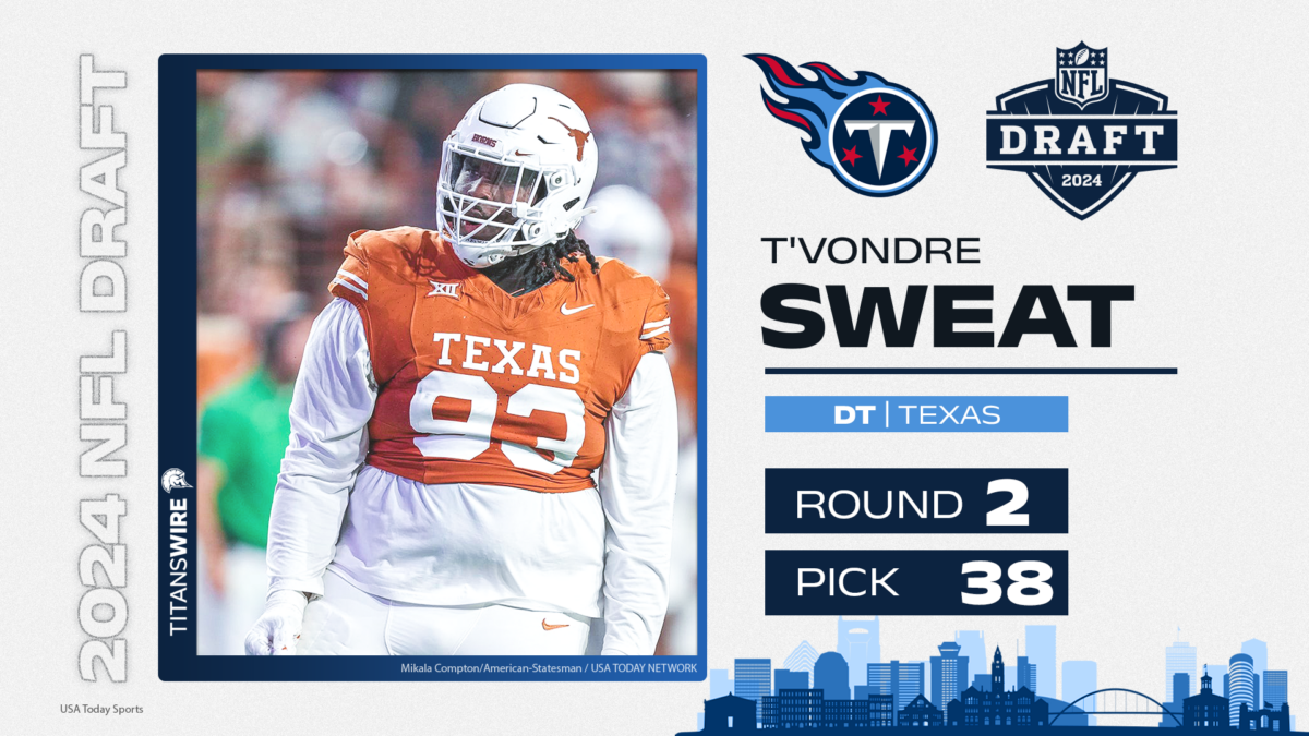 Titans select Texas DT T’Vondre Sweat in second round of 2024 NFL draft
