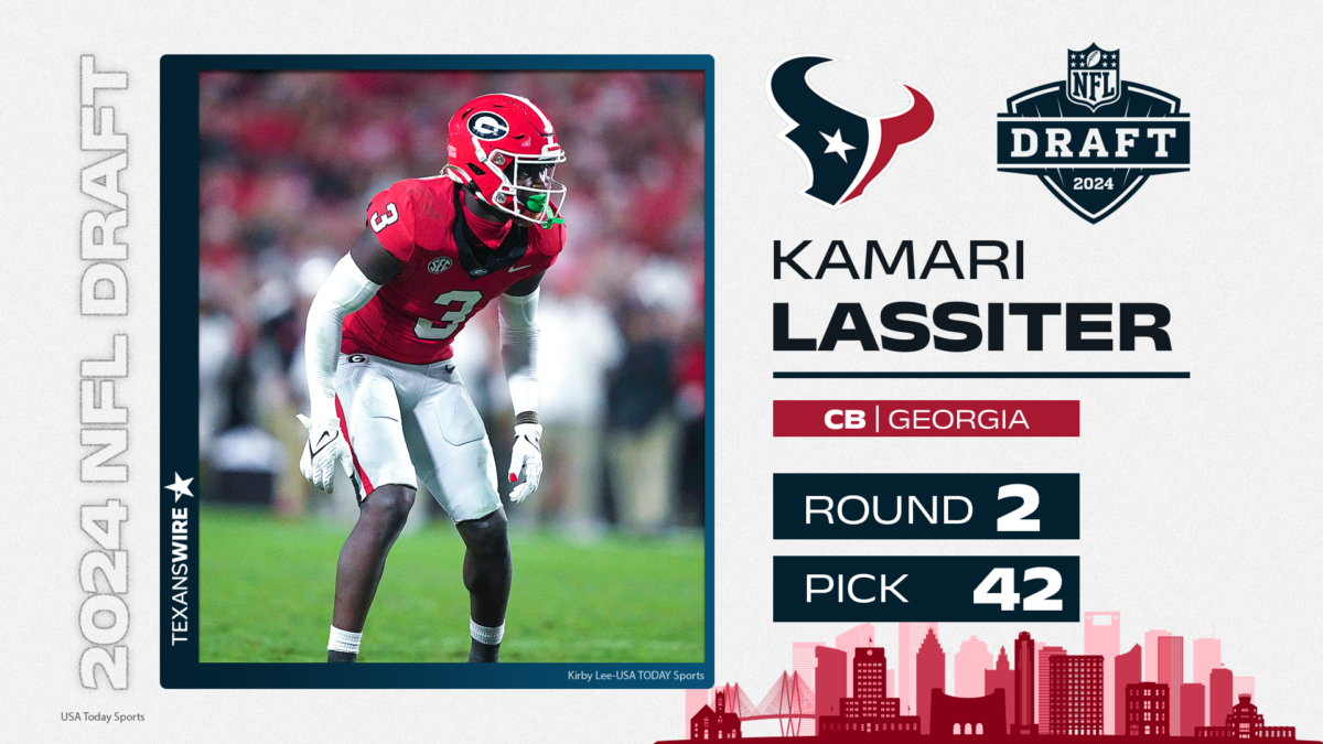 Georgia cornerback Kamari Lassiter goes No. 42 overall to the Houston Texans in 2024 NFL draft
