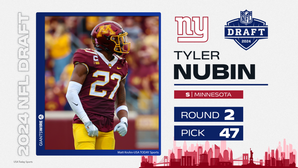 2024 NFL draft: Giants select safety Tyler Nubin in Round 2