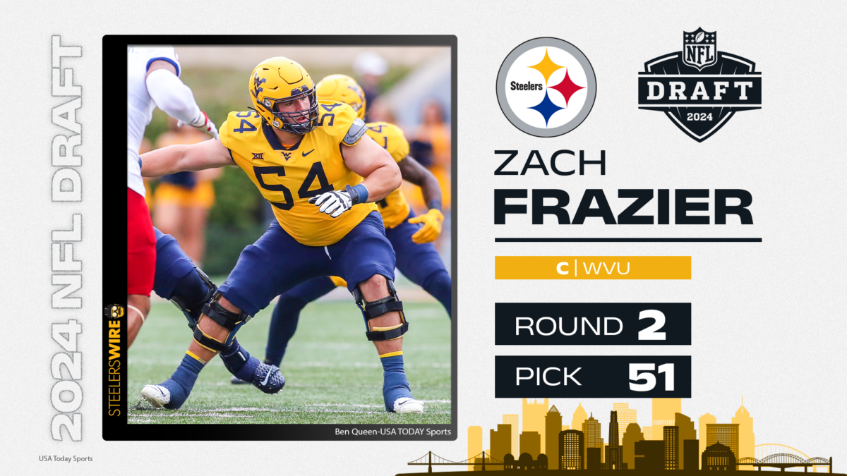 Steelers select C Zach Frazier in the 2nd round of the 2024 NFL draft