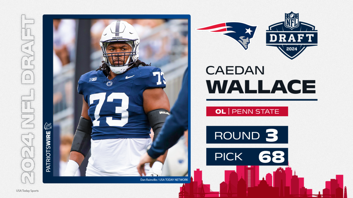 Patriots select OT Caedan Wallace with No. 68 pick in 2024 NFL draft