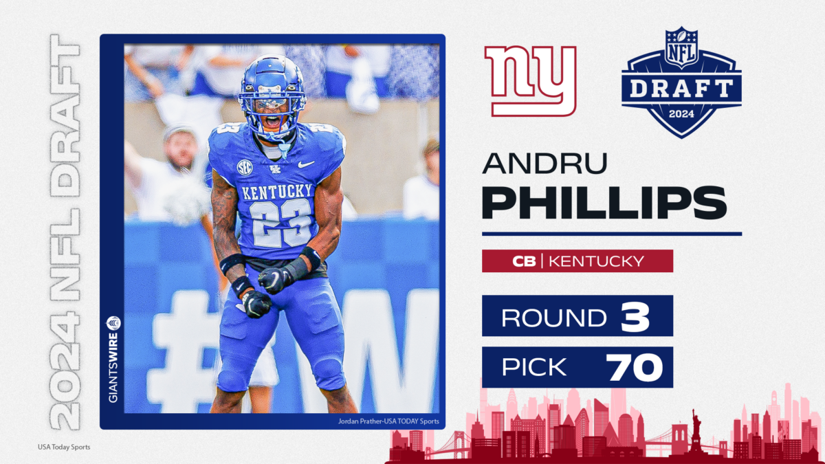 2024 NFL draft: Giants select CB Andru Phillips in Round 3