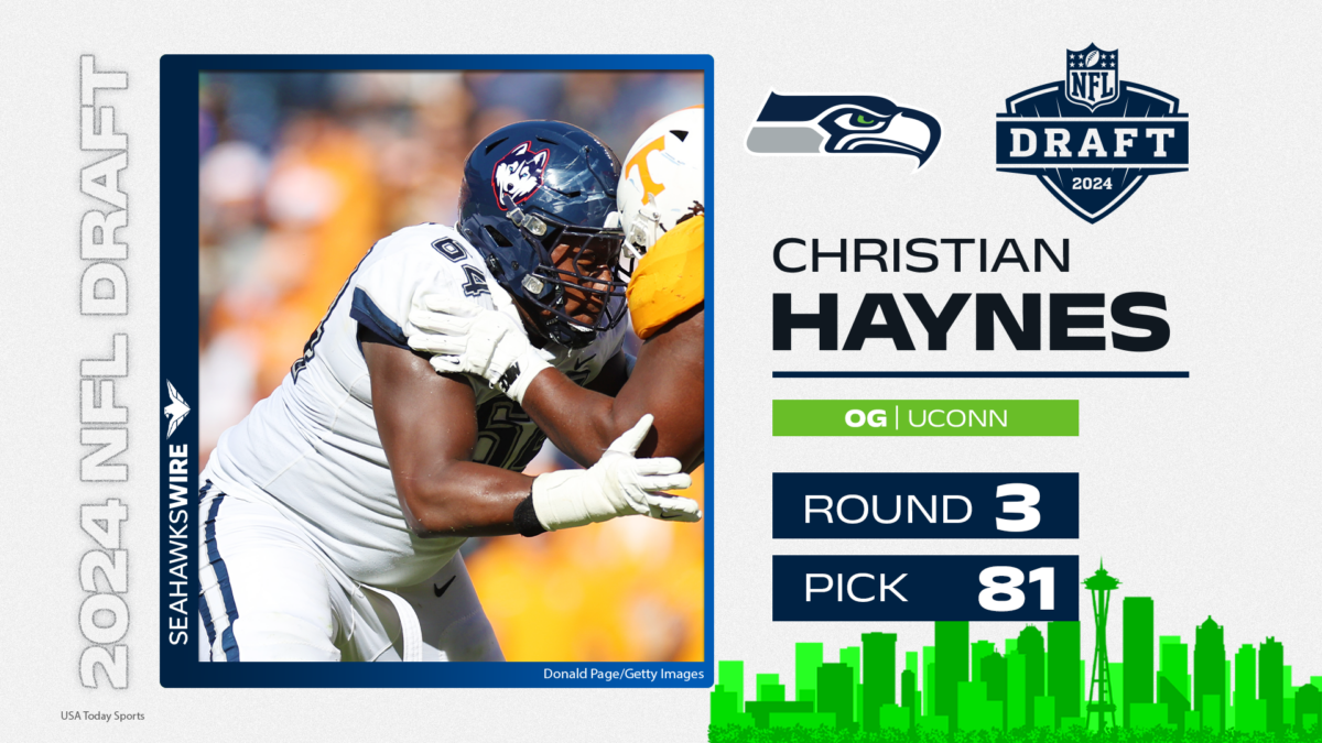 Seahawks pick UConn G Christian Haynes at No. 81 overall