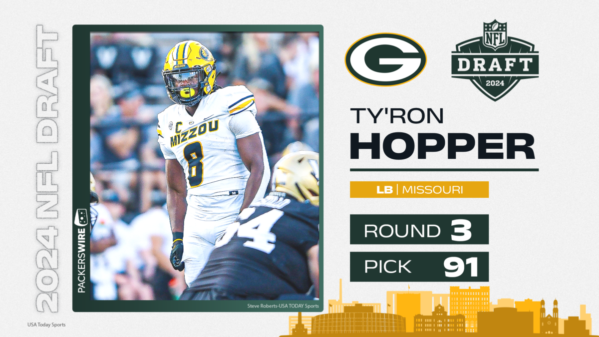 Packers select Missouri LB Ty’Ron Hopper at No. 91 overall in 2024 draft