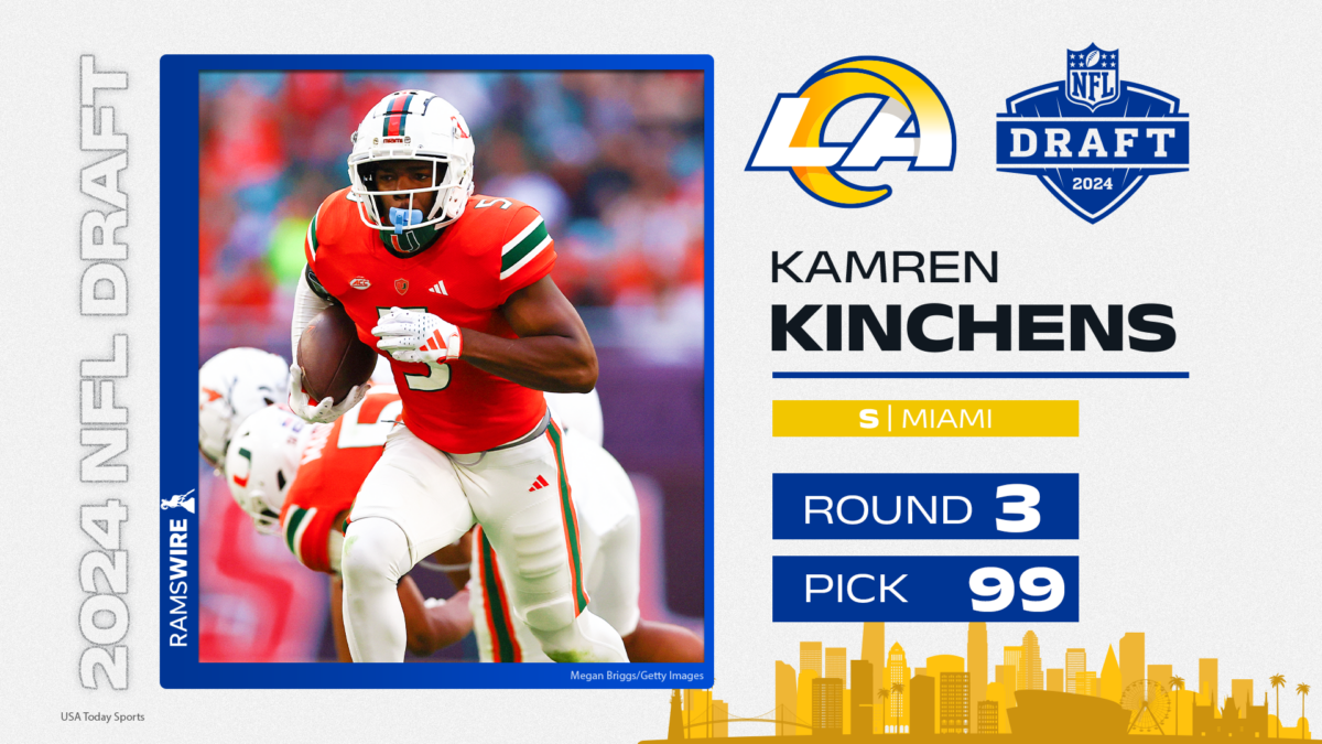 Rams select Miami S Kamren Kinchens with 99th overall pick