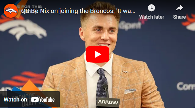 Watch new Broncos QB Bo Nix’s introductory press conference