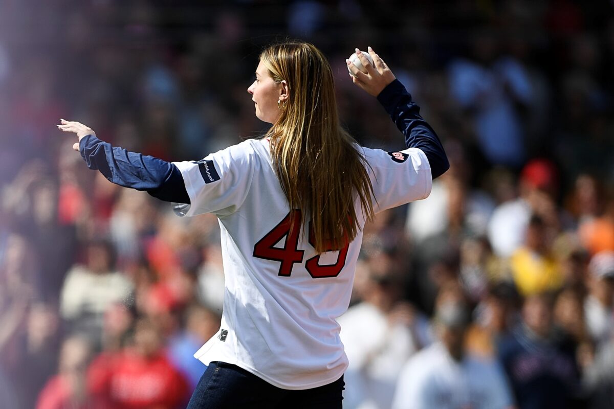 Tim Wakefield’s daughter throwing a first pitch to Jason Varitek was a beautiful, sad moment
