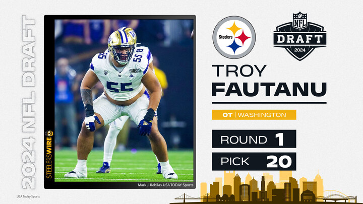 Pittsburgh Steelers draft OL Troy Fautanu with No. 20 pick