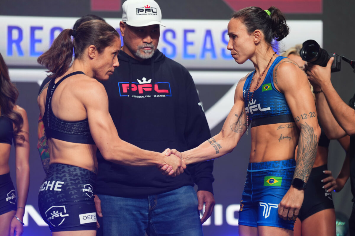 Photos: 2024 PFL 1 ceremonial weigh-ins and fighter faceoffs