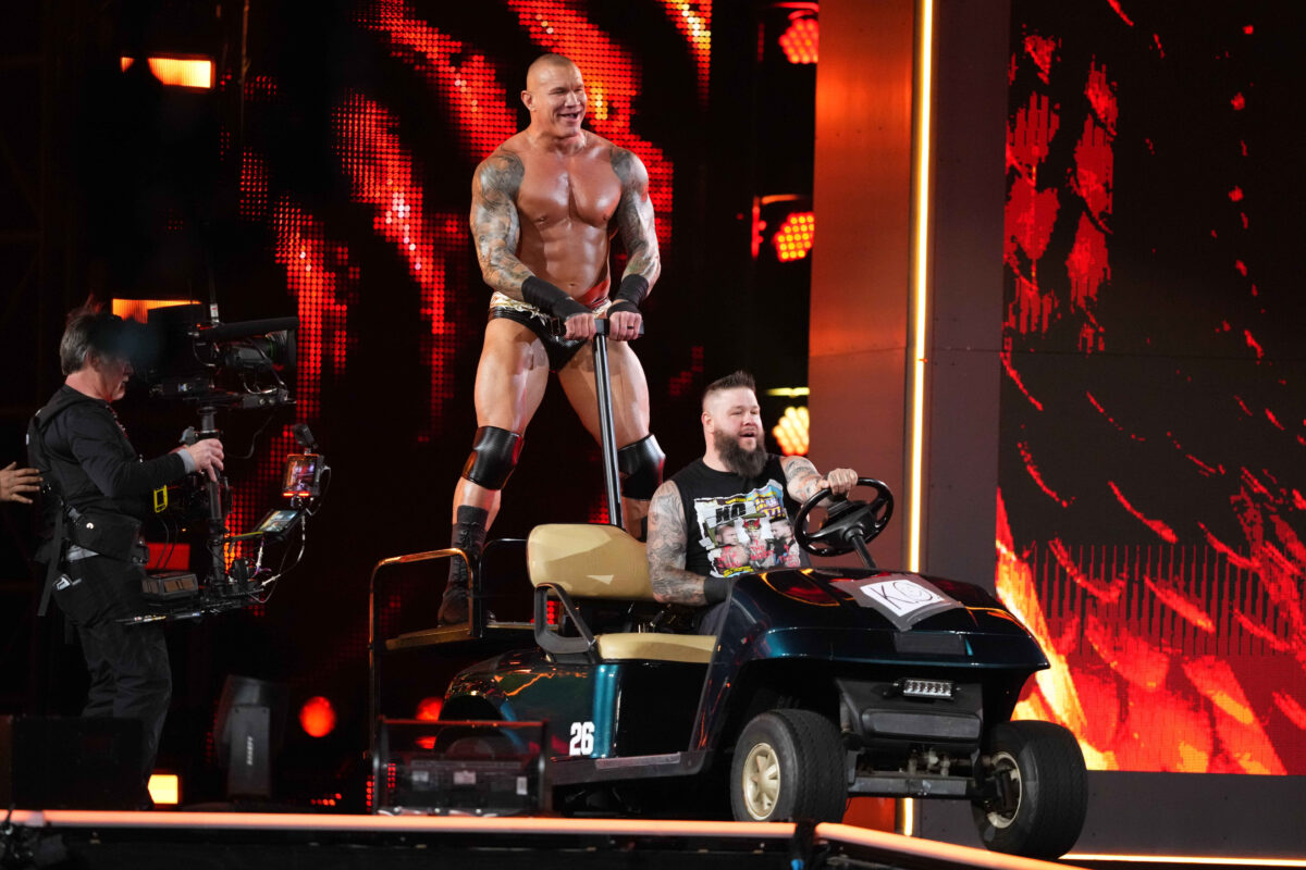 Logan Paul def. Randy Orton and Kevin Owens at WrestleMania 40: Best photos
