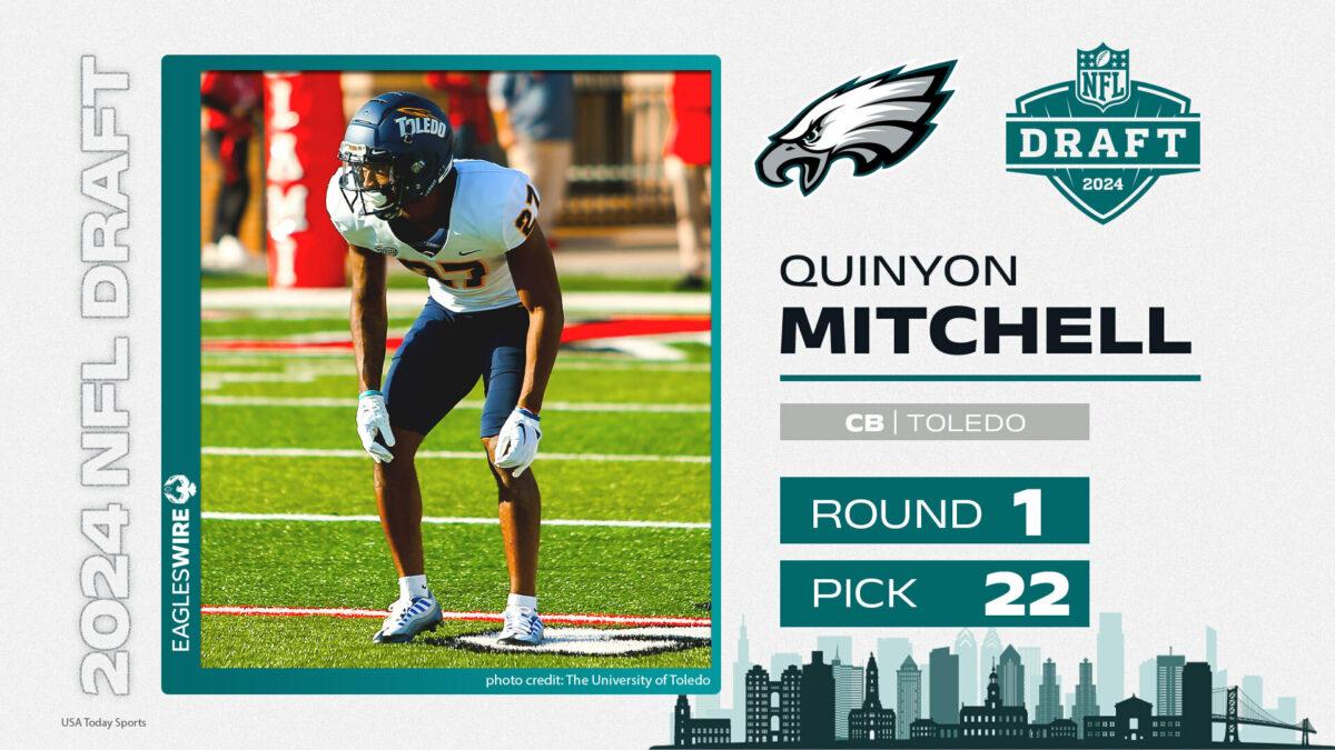 Eagles select Quinyon Mitchell at pick No. 22 in NFL draft