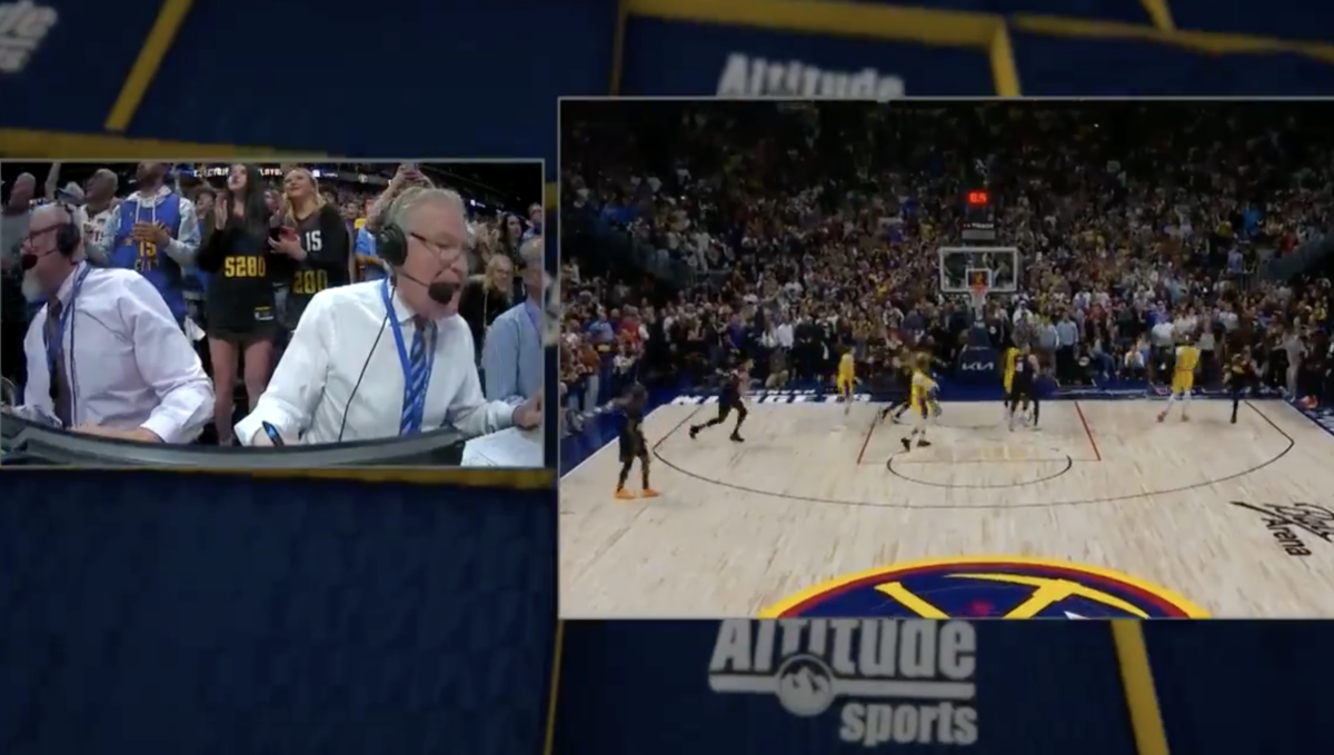Video showed the incredible reaction to Jamal Murray’s Game 2 buzzer-beater from the Nuggets broadcast