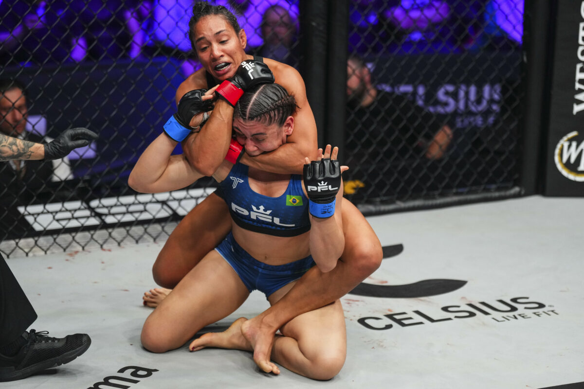 2024 PFL 1 video: Former UFC title challenger Taila Santos makes quick work of Ilara Joanne in debut