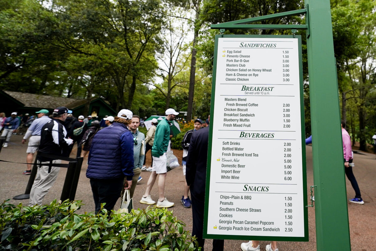 The Masters food prices are the only thing impervious to inflation