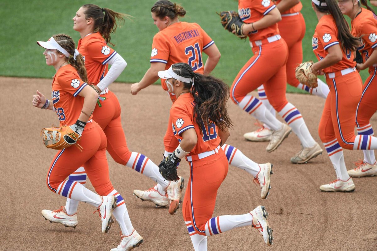 Clemson falls four spots in weekly softball poll