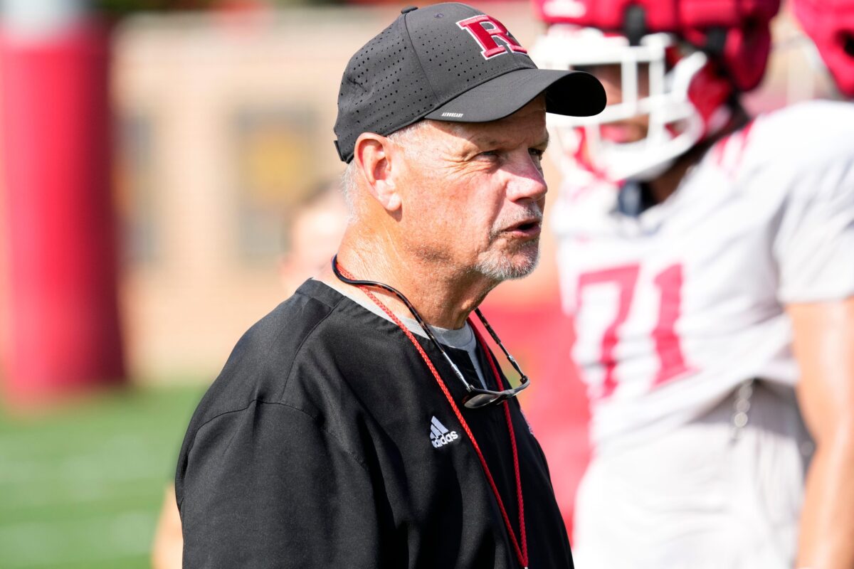 Rutgers football offensive line coach Pat Flaherty is unbending in his pursuit of perfection