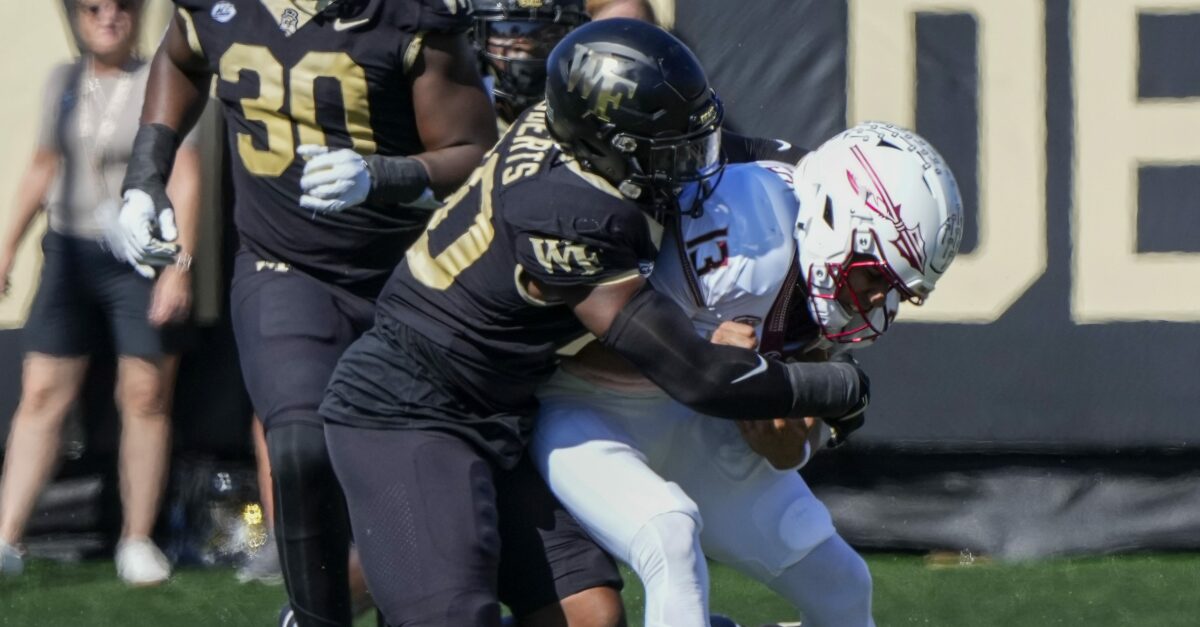 Wake Forest LB Jacob Roberts visits Panthers on Tuesday